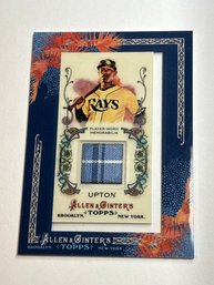 2011 TOPPS ALLEN & GINTERS BJ UPTON FRAMED PLAYER WORN PATCH