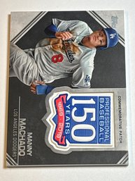 2019 TOPPS BASEBALL SERIES ONE MANNY MACHADO 150TH ANNIVERSARY COMMEMORATIVE PATCH CARD