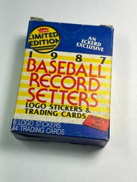 1987 FLEER LIMITED EDITION BASEBALL RECORD SETTERS COMPLETE SET PLUS LOGO STICKERS