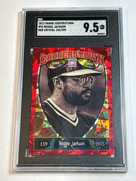 152/399!! 2013 PANINI COOPERSTOWN #92 REGGIE JACKSON RED CRYSTAL GRADED SGC MINT 9.5