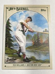 BOB ROSS SP!  2023 TOPPS THE JOY OF BASEBALL TED WILLAMS #12 COOPERSTOWN COLLECTION BOB ROSS SP