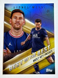 2022 TOPPS EUFA CHAMPIONS LEAGUE BEST OF THE BEST BB-13 LIONEL MESSI SP MOST KEY PASSES