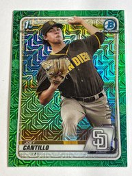 2020 TOPPS 1ST BOWMAN CHROME PROSPECT BCP-76 JOEY CANTILLO SP GREEN MOJO ROOKIE CARD REFRACTOR