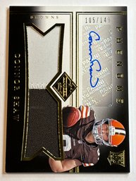 105/149!! 2014 PANINI LIMITED PHENOMS CONNOR SHAW RPA #188 AUTHENTIC PLAYER WORN PATCH AUTOGRAPHED ROOKIE CARD