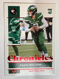 291/399!! 2021 PANINI CHRONICLES #86 ZACH WILSON RED FOIL ROOKIE CARD