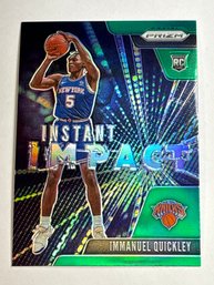2020-21 PANINI PRIZM #20 IMMANUEL QUICKLEY GREEN PRIZM INSTANT IMPACT ROOKIE CARD