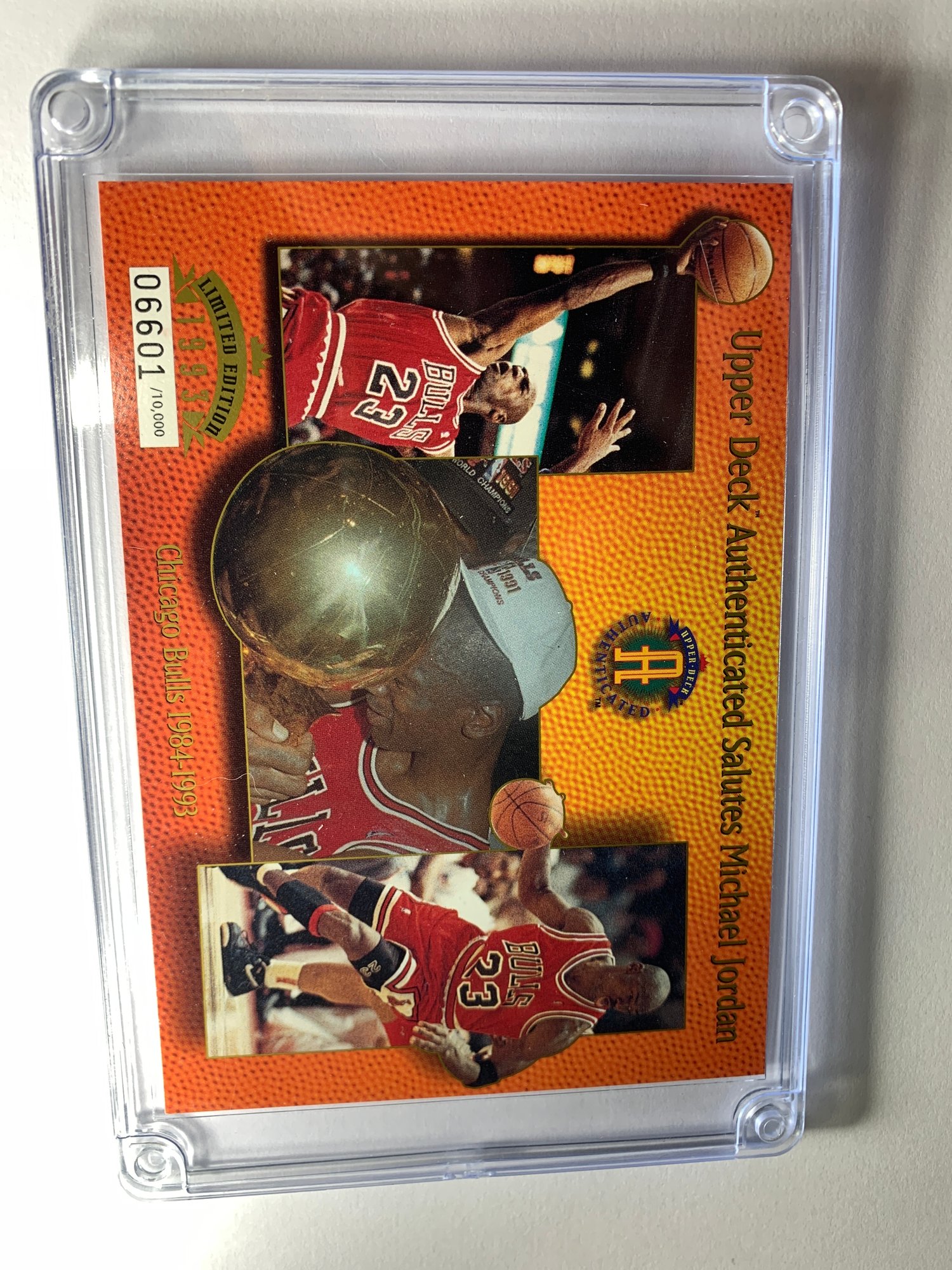 upper deck authenticated michael jordan