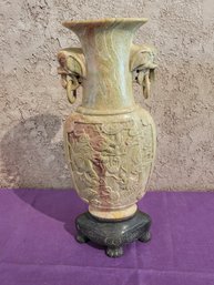 Mid Century Carved Stone Vase