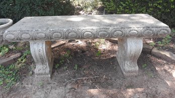 Floral Design Concrete Bench