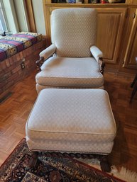 Barley Twist Chair And Ottoman