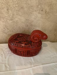 Cinnabar Carved Ram