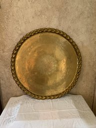 29 Mid-cen Brass Moroccan Tray