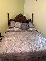 Antique Headboard Full Mattress And Bedding