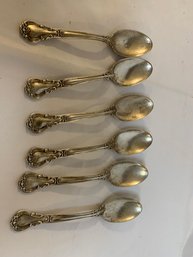 6 Sterling Spoons