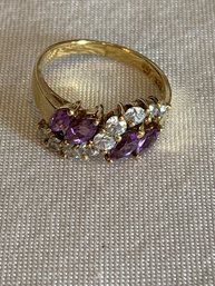 Gold Over Sterling Amethyst Ring