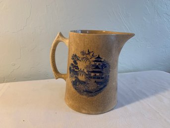 English Blue Willow Pitcher