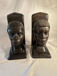 Wood Carved Bookends
