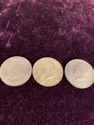 3 Kennedy Half Dollars