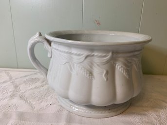 Antique Ironstone Chamber Pot Wheat