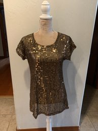 Sequin Tee Sz M