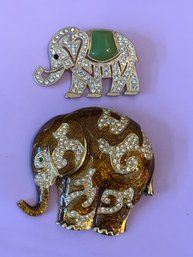 Elephant Brooches