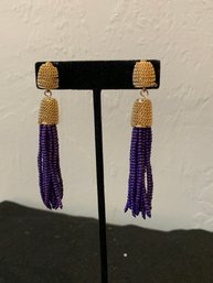 Purple Beaded Tassle