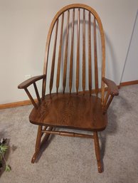 Gorgeous Antique Rounded Spindle Back Rocker