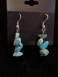 Dangling Turquoise Stone Earrings
