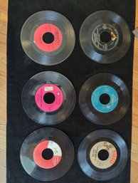6 LP Record Vinyl 45s- Moon, River And 5 Other