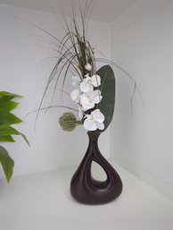 Beautiful Faux Orchid Wood Decor - 36 In Tall