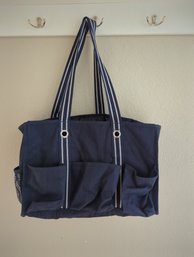 Thirty One Navy Bag With White Trim