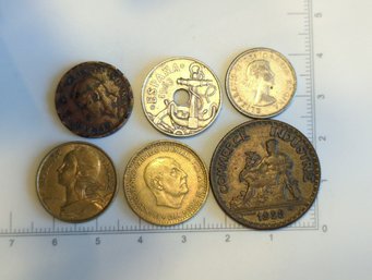6 European Coins From 1923 To 1968