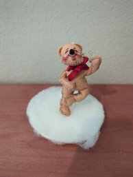 Vintage Annalee 3-in Tall Christmas Ice Skating Dancing Bear