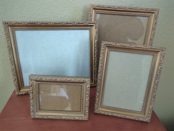 Four-Piece Matching Gold Toned Frames  Composite Resin