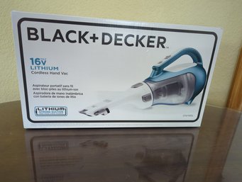 Black& Decker 16 Volt Max Lithium Cordless Hand Vac Brand New Still In Original Box