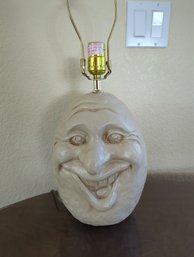Two-Faced Unique Pottery Lamp-11 In To Top Of Base-16 In To Top Of Finial