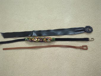 Three-Piece Vintage '90s Belt Lot