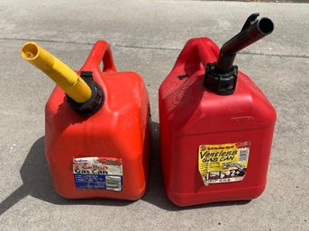 2 Gas Cans Contents Unkown