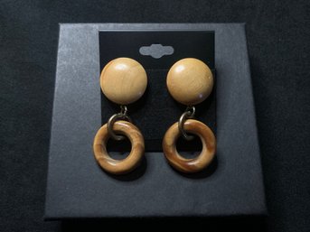Vintage Wood Earrings