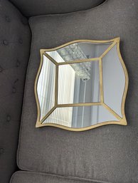 Beautiful Golden Trim Decor Mirror Approx. 16x16'