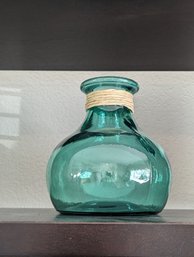 Green Glass Bottled Decor With Rafael Neck Wrap, 8' Tall X 8' Wide