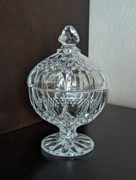 Stunning Crystal Longchamp By Cristal D'Arques - Covered Footed Crystal Dish - 4 And 1/2 In