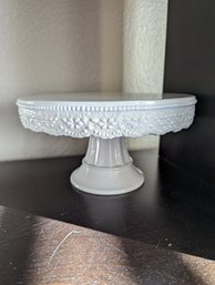 White Porcelain  Riser Or Cake Riser  - 10-In Diameter , 5.5' Tall