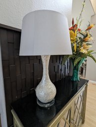 Stunning Entryway Table Lamp With Faux Mother Of Pearl Type Finish -30 ' Tall