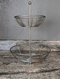 Large Two-tier Fruit Basket 17 In Tall