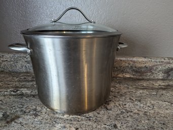 Giant Calphalon Stainless Steel 12 Quart Stock Pot With Lid