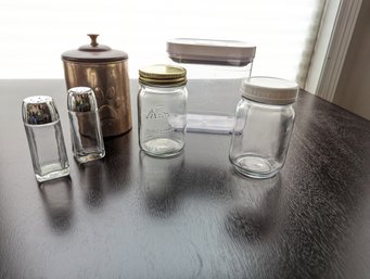 Random Kitchen Storage And Salt And Peppers