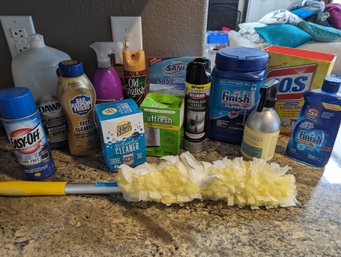 Random Assortment Of Cleaning Products - Most Are Partially Used But Still Have At Least Half Left