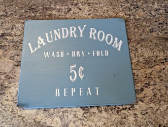 Shabby Chic Laundry Room Wooden Sign - 12 In. X 10 In