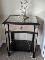 Stunning Mirrored Nightstand Side Table   - 1 Of 2